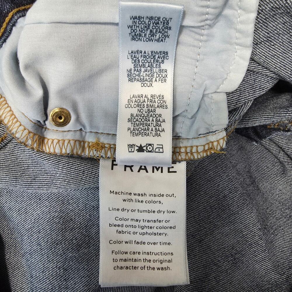 FRAME WOMENS LE SKINNY DE JEANNE REMI JEANS SIZE 34 ALTERED INSEAM 27" TO 29" - Picture 8 of 12